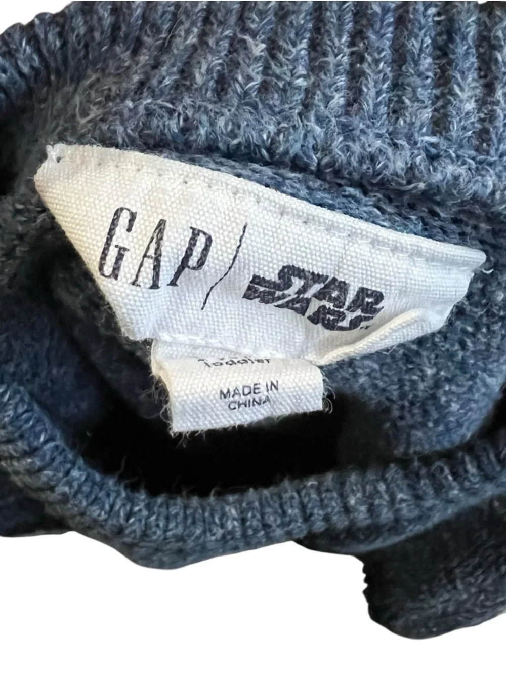 Gap Star Wars Stormtrooper Blue Knit Sweater Pullover Graphic Boys Size 2T